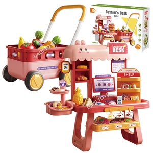 2025 nouveaux jouets de simulation supermarché panier jeu ensemble avec bureau de caissier semblant jouets de maison de jeu pour enfants - Product Image 1