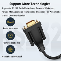 Cable Adaptador Serial USB C RS232 CableCreation con Chip PL2303, Blindaje Trenzado, Material de PVC para Impresora y Computadora, Garantía de 2 Años