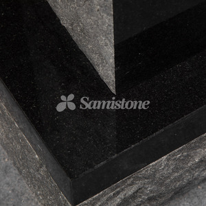 Tomba naturelle de Style américain, <span class=keywords><strong>pierre</strong></span> à tête verticale <span class=keywords><strong>classique</strong></span> en granit noir - Product Image 6