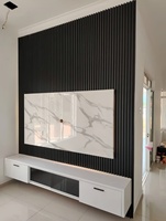 Panneau mural intérieur en WPC, composite bois-plastique massif, résistant à l'humidité, sans peinture, revêtement mural pour salon, chambre à coucher, fond de scène