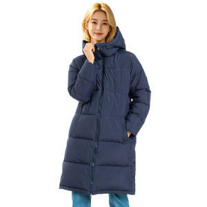 Parka d'hiver <span class=keywords><strong>longue</strong></span> et matelassée haut de gamme AQTQ pour femmes, grande taille, <span class=keywords><strong>chaude</strong></span>, résistante au froid, avec capuche, manteau décontracté, veste en duvet - Product Image 1