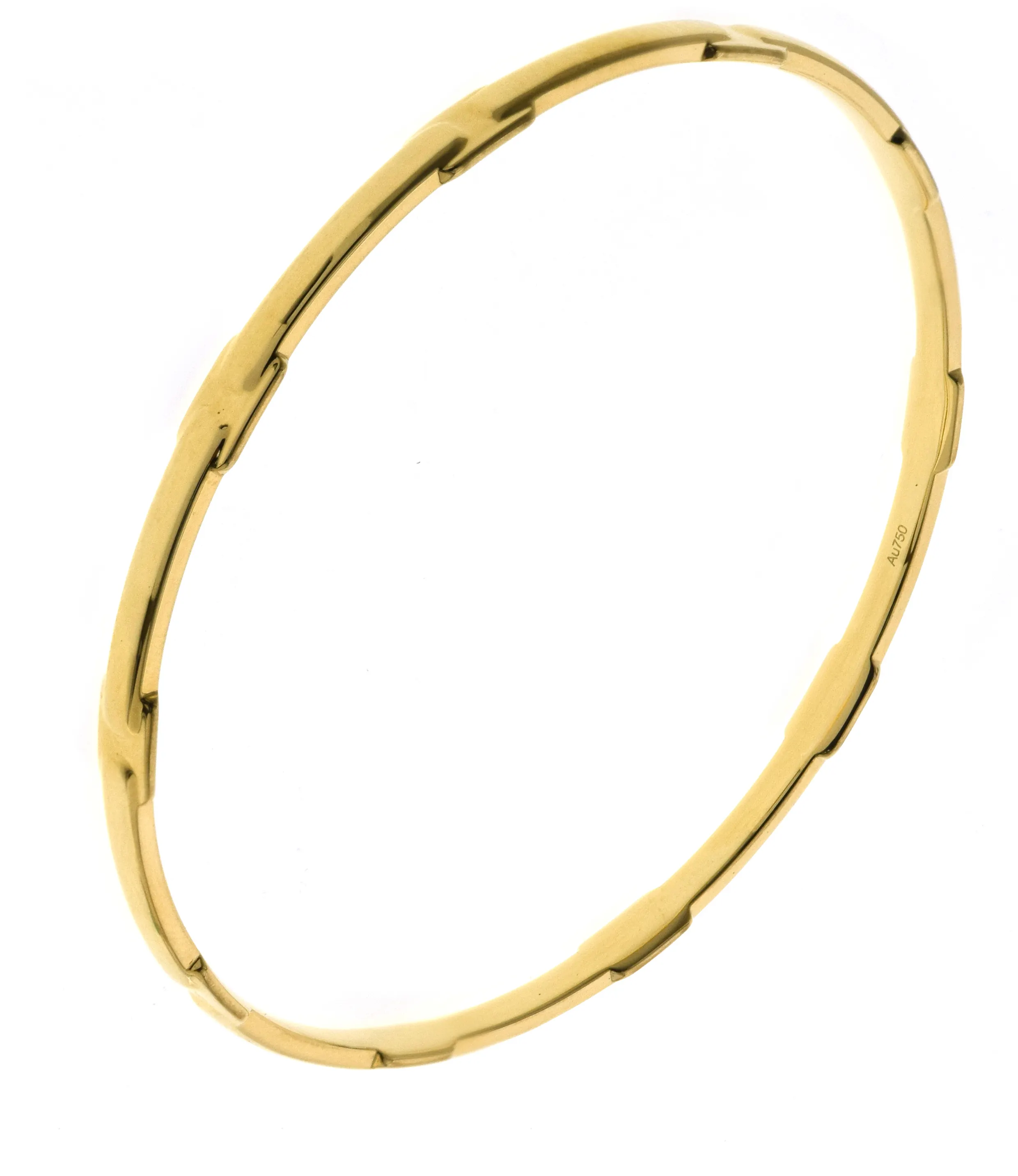 Best Selling Favorable Price 18K Solid Yellow Gold T-Design Luxury Bangles For Women