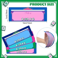 Buscador de Líneas de Mahjong Acrílico Plegable Personalizado, Moderno y de Lujo, Colorido, Herramienta de Aprendizaje para Principiantes, 4 Piezas, Bolsillo OPP