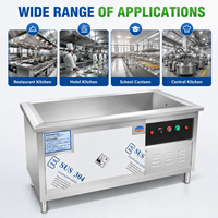 Lave-vaisselle automatique à ultrasons avec eau chauffée pour le nettoyage de la vaisselle, idéal pour les buffets, banquets, restaurants et systèmes de cuisine.