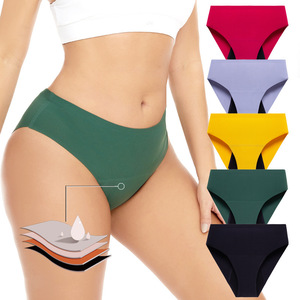 High Absorbency 4 Layers <b>Leakproof</b> Period Panties Women Menstrual <b>Underwear</b> Reusable Washable Physiological Pants for Heavy Flow - Product Image 1