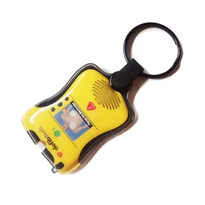Custom shape and logos Waterproof PVC Led Keychain Light Keyring, Good Promotion Gifts for Kids