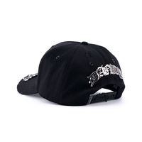 Casquettes Barbas à logo personnalisé brodé 3D et strass, 5 panneaux, en velours et Oxford, de luxe, ethniques, à rayures, à motifs feuilles et léopard, très demandées
