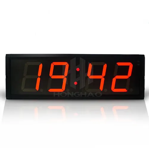 Jam Interval LED Besar 4 ", Pengukur Waktu Crossfit Gym 4 Digit untuk Fitness