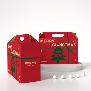 Boîtes en papier de Noël recyclables biodégradables personnalisées boîtes postales en carton ondulé finition mate disponible différente - Product Image 1
