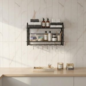 Outil de forage Étagère de rangement flottante <span class=keywords><strong>suspendue</strong></span> Organisateur d'outils électriques en métal à câble mural - Product Image 6