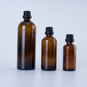 60ml chai thủy tinh màu Nâu Thủy Tinh Tinh dầu massage cơ bản chai thủy tinh với nắp đen chống trẻ em màu đen - Product Image 4