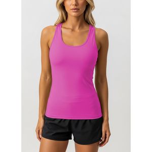 Women's Racerback Tank Tops Spandex Polyester Breathable Regular Length Multi Color Sport Tanks - Product Image 2