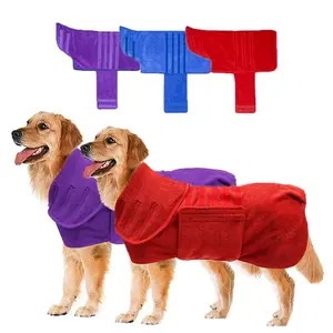 Microfiber Hond Handdoek Jas Zachte Super Absorberende Luxe Honden Badhanddoek Jas Kat Gewaad Huisdier Badjas Droogjas