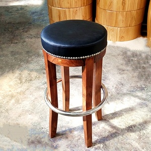Juego de mesa y silla de barril de barra de madera maciza 100% - Product Image 3