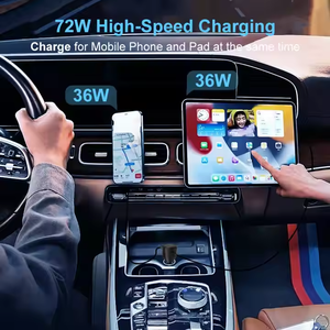 Chargeur de téléphone de voiture rétractable d'usine 72W câble USB C intégré chargeur de voiture USB à charge rapide pour <span class=keywords><strong>IPhone</strong></span>/Android/<span class=keywords><strong>CarPlay</strong></span> - Product Image 3