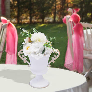 Yeni Metal Urn ekici kupa bardak çiçek vazo yay için Vintage stil saksı düğün Centerpieces vazo düğün dekorasyon - Product Image 6