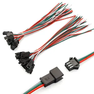 Cable de alimentación personalizado de 2,54mm, cable de 2 pines con terminales macho y hembra, arnés de cables