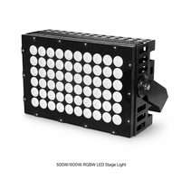 Projecteur de scène LED RVB/RVBW DMX 512 carré plat de luxe, coloré, filaire, IP67, 500W/600W SMD 5050 pour église