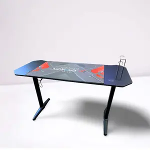 YIZHUO โต๊ะเล่นเกม,โต๊ะคอมพิวเตอร์ PC เฟอร์นิเจอร์สำนักงานโต๊ะแข่งและเรียนรูปทรงทันสมัย
