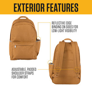 Mochila Clásica para Portátil de 21L Resistente al Agua con Funda para Portátil de 15 Pulgadas y Compartimentos Organizadores, Libre de PFAS, Color Marrón <span class=keywords><strong>Carhartt</strong></span> - Product Image 4