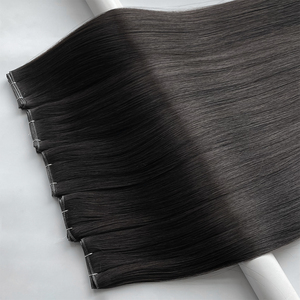 Popular <span class=keywords><strong>en</strong></span> 2026 # Extensiones de <span class=keywords><strong>Cabello</strong></span> Humano 100% con Trama Invisible Genius Weft Color 1B, Doble Trama, Cutícula Alineada, Cómodas y Duraderas - Product Image 5