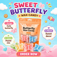 Morselles en vrac en forme d'insectes 3D, garnies de sirop, à cœur fluide, pour fêtes, qualité alimentaire, sûres