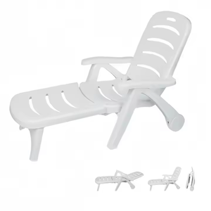 Vente en gros de chaise longue pliante 5 positions réglable pour piscine chaise longue de plage en plastique - Product Image 3