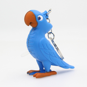 Portachiavi LED pappagallo uccello con suono tweet - Product Image 2