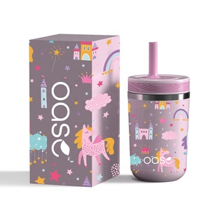 Gobelet isotherme sous vide <span class=keywords><strong>OASE</strong></span> moderne en acier inoxydable de 12 oz à double paroi avec paille pour le camping, sans BPA, vente en gros - Product Image 1
