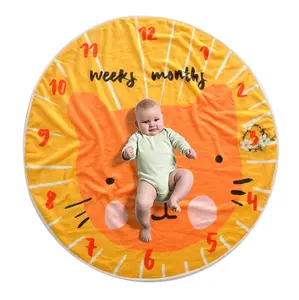 Nouveau-né photographie Prop mensuel Swaddle Milestone bébé couverture