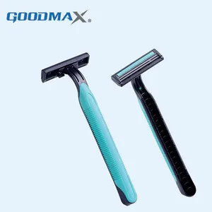 GOODMAX Customization High Quality Cheap Twin Blade Durable Using Disposable Shaver Beard Razor For Men