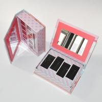 Ensemble de conteneurs d'emballage de cosmétiques de luxe pour femmes brillant à lèvres vernis à ongles Palette d'ombres à paupières boîte-cadeau magnétique avec miroir carré