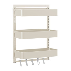 Organizador Magnético para Refrigerador, Estante Lateral de 3 Niveles, Estante para Especias de Acero al Carbono, Estante de Almacenamiento para Refrigerador, Soporte de Pared para Cocina - Product Image 1