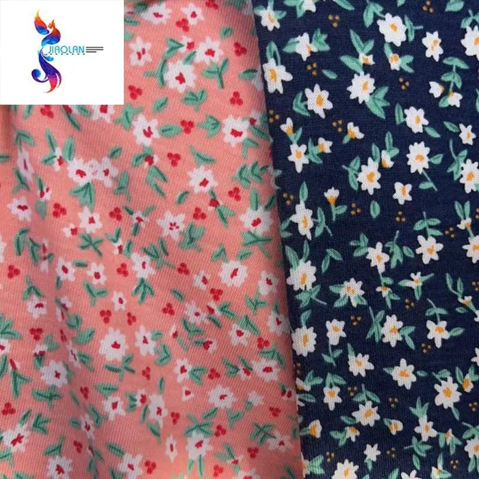 نسيج شاوشينغ تي سي طباعة جيرسي سلع جاهزة قماش منسوج للملابس ذات نوعية جيدة
