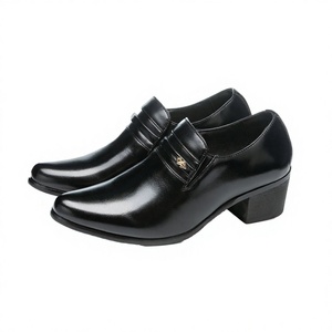 Nuevos Zapatos Casuales de Tacón Alto y Punta Puntiaguda para Hombre, Zapatos de Vestir de Cuero de Moda para Verano, Tallas Grandes 38-46, Exportación de Alta Calidad, Cierre con Cremallera - Product Image 2