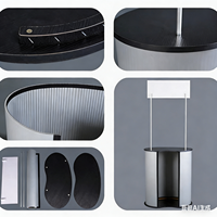 Support de bannière promotionnelle pliable en PP, imperméable, résistant au soleil, écologique, réutilisable, portable pour salon professionnel en extérieur, conception personnalisée