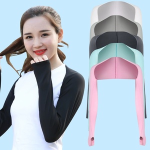 Confortable Ultra-mince Protection Solaire Anti UV Glace Soie Longs Gants Refroidissement Châle Bras Manches - Product Image 1
