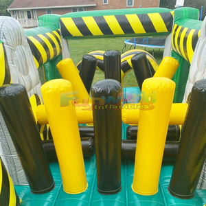 Mega castillo inflable para niños con tobogán, pista de obstáculos inflable peligrosa y tóxica para adultos. - Product Image 5