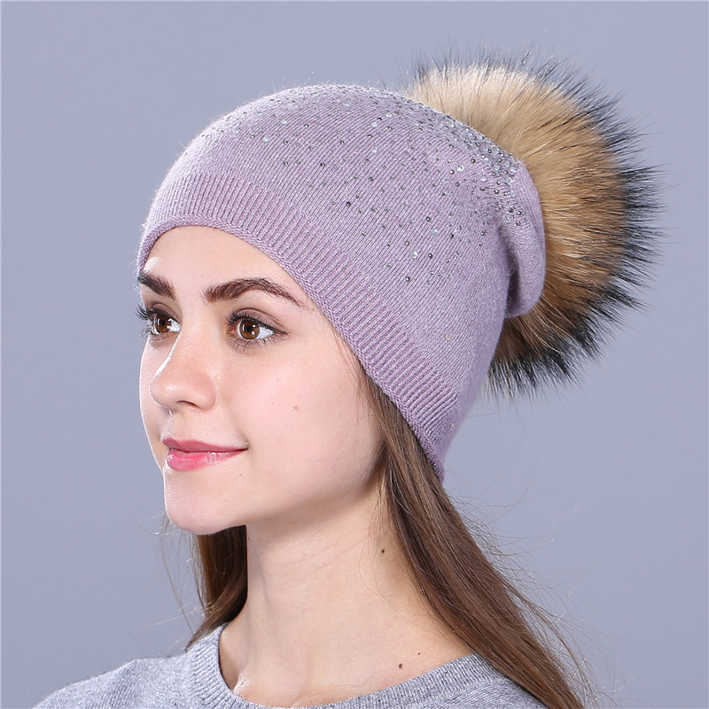 Winter Hats with a Twist - Cashmere Skull Caps with Sequins display picture 1