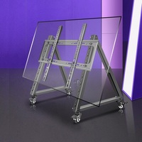 Carrito Móvil de Acero para TV con Ruedas para Monitores LED/LCD de 32-70 Pulgadas, Capacidad de 165 Libras, Compatible con VESA de 500 mm