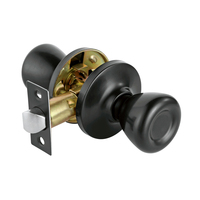 Poignées de porte à clé pour l'intimité, ensemble de serrures à cylindre unique pour porte d'entrée, 5 goupilles, en laiton thermolaqué, durable, monobloc, en bois