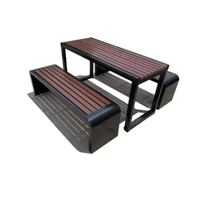 Thiết Kế Hiện Đại Công Viên Bằng Gỗ Ngoài Trời Dã Ngoại Bảng Băng Ghế Dự Bị Đồ Nội Thất Sân Vườn Ngoài Trời Bàn Ăn - Product Image 1