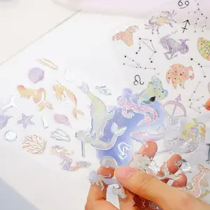 Nekoni美学贴花笔记本电脑PVC贴纸环氧贴纸蔬菜美人鱼星座乐器水晶3D贴纸