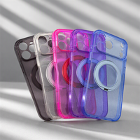 Casing Ponsel Berkualitas Tinggi Mewah dengan Magnet dan Stand untuk iPhone 15 16 17 18 Pro Max, Mengkilap Berkilauan dengan Kickstand