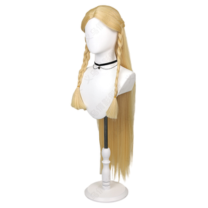 Perruque de cosplay Marcille <span class=keywords><strong>Donato</strong></span> Delicious in Dungeon, blonde, double tresse, synthétique, pour femmes, costume de cosplay d'anime, fête d'Halloween - Product Image 2
