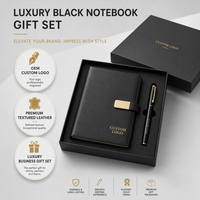Ensemble de carnet en cuir de qualité supérieure avec logo personnalisé, fermeture magnétique, gobelet, batterie externe, 100 feuilles, écriture personnalisée, cadeau pour employés