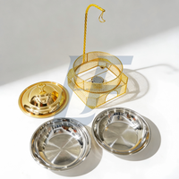 Chauffe-Plat en Acier Inoxydable Doré 8L pour Buffet, Conteneur de Chauffage Alimentaire, Réchaud à Alcool pour Restaurant, Chauffe-Plat de Buffet, Fournitures Hôtelières