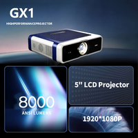 Projecteur GX1 8000 Lumens 4K avec décodage haute définition pour grandes salles, conférences, maison et extérieur, adapté à une utilisation de jour comme de nuit