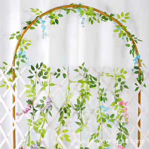 Vignes artificielles de glycine Yaga 30cm-100cm, fleurs en plastique pour la décoration de salle de mariage - Product Image 2