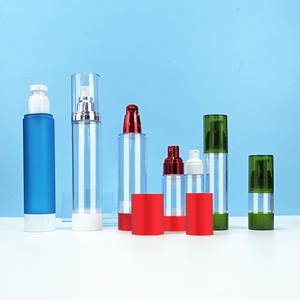 Emballage cosmétique personnalisé pour soins de la peau, flacon pompe sans air sous vide rouge, vert, blanc de 100 ml, 120 ml pour lotion cosmétique - Product Image 1